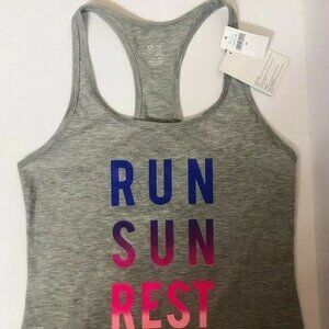 Gap Women's Tank Gray XS race back Run Sun Rest